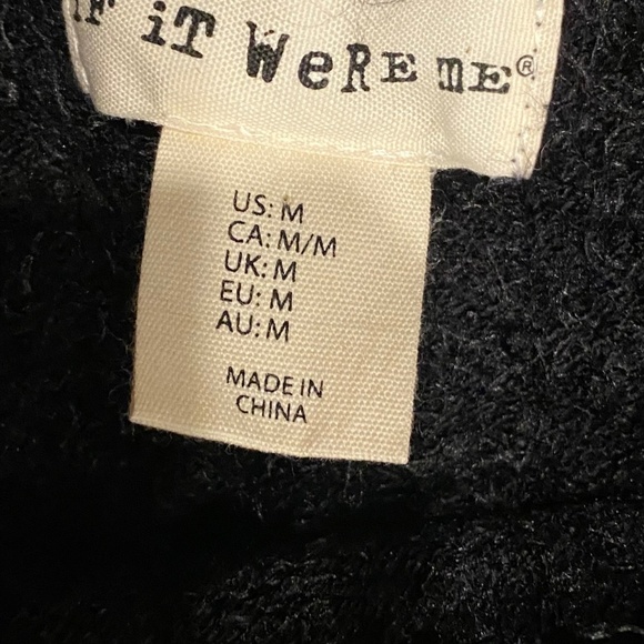 IF IT WERE ME Fuzzy Soft Cozy Black Long Sleeve Sweater Midi Dress Whimsigoth M - Picture 12 of 16